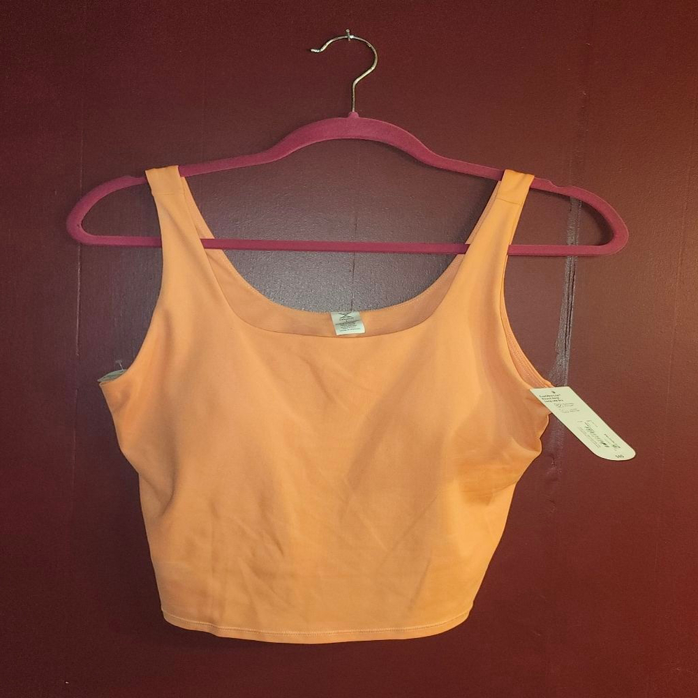 Xersion EverUltra-Lite Round Neck Long Line Bra Large NWT Miami Peach